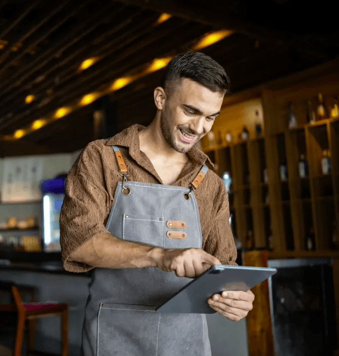 Chef using Chefy on iPad